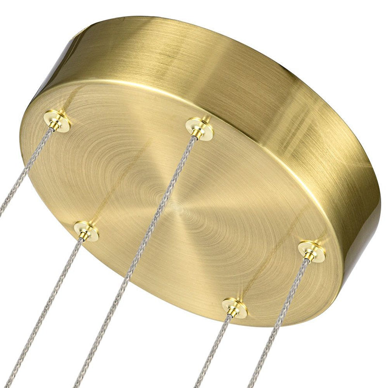 VONN Sienna 5-Light VAC3185BRS Integrated LED Chandelier with Globe Shades - Brass