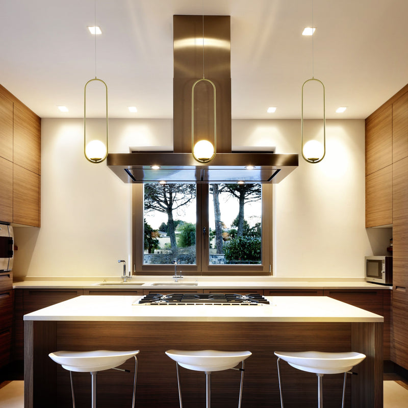 VONN Capri 7" VCP2105AB Integrated LED Pendant Light in Antique Brass