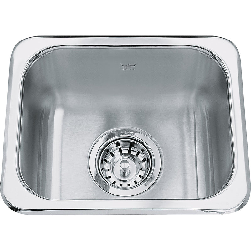 Kindred Steel Queen Collection Bar Top Mount Single Bowl Stainless Steel Sink QS1113-6