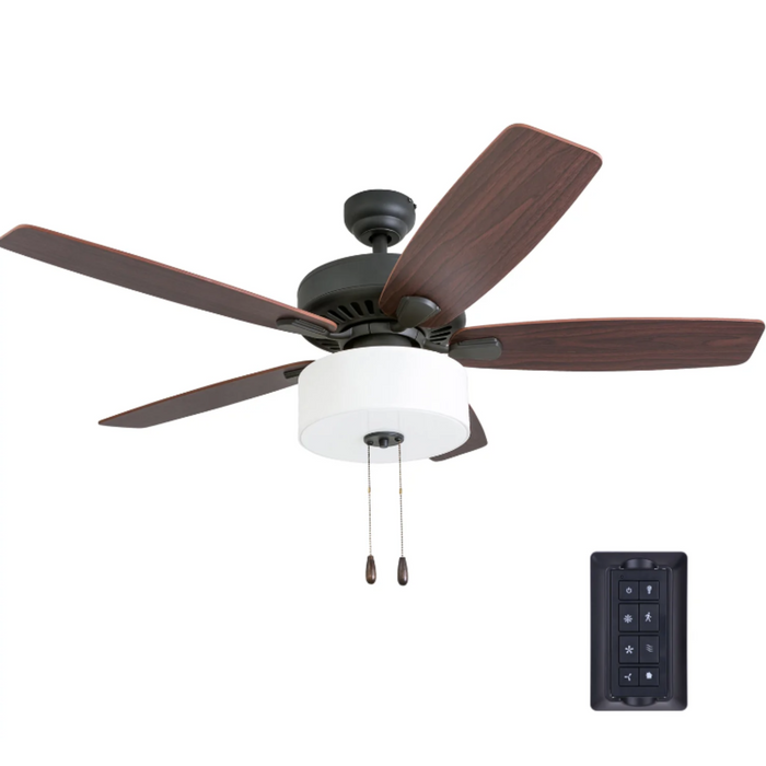 Prominence Home 52" Greybrook Bronze Pull Chain Ceiling Fan w/Remote