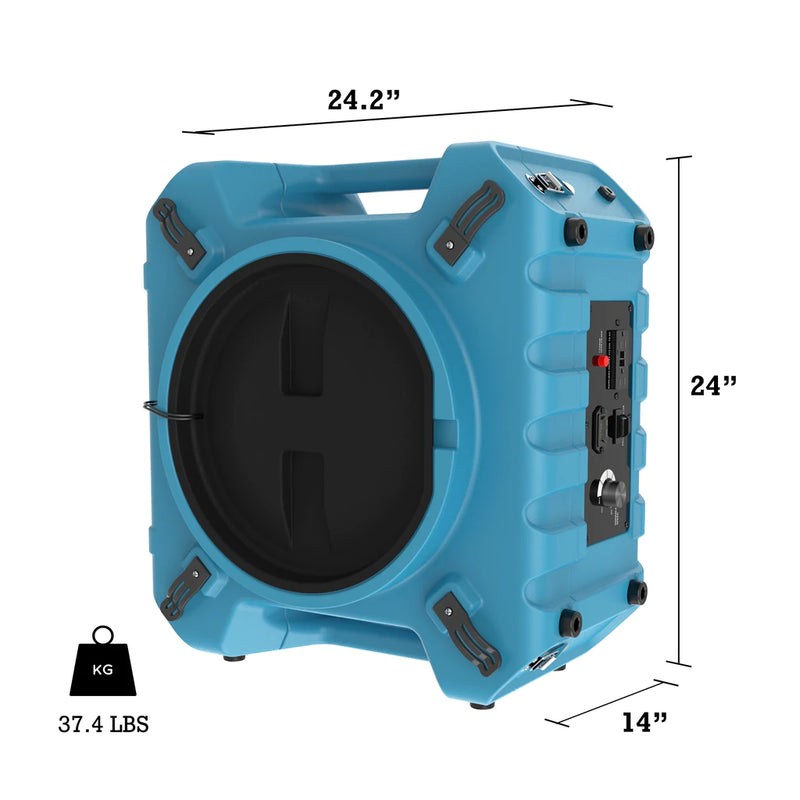 AlorAir PureAiro HEPA Pro 870 Air Scrubber – 3-Stage Filtration Negative Air Machine