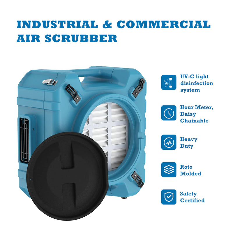 AlorAir PureAiro HEPA Pro 870 Air Scrubber – 3-Stage Filtration Negative Air Machine