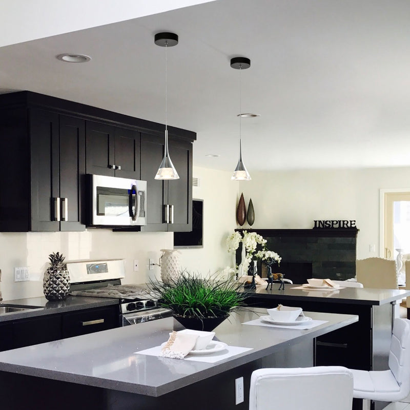 VONN Amalfi 4.75" VAP2211BL Integrated LED Pendant Light - Black