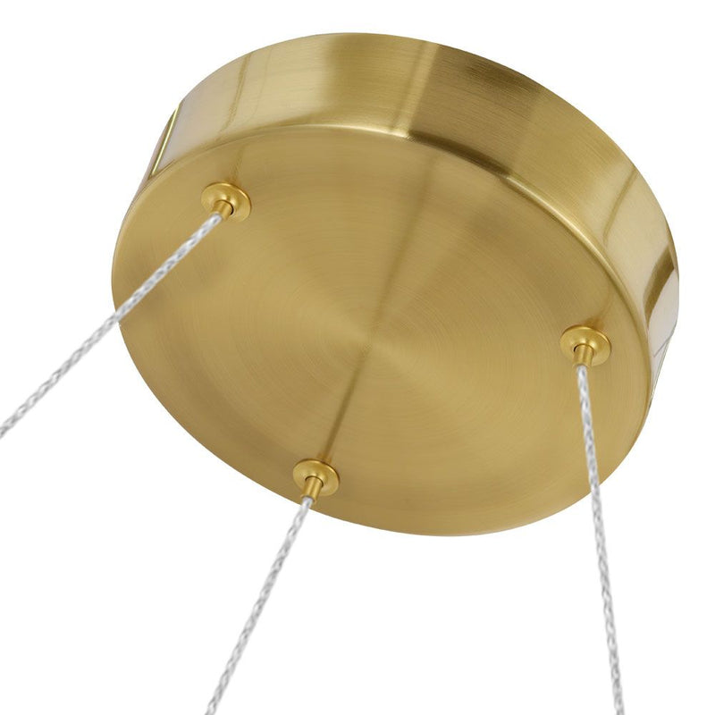 VONN Sorrento 27" VAC3139AB Integrated LED Circular Chandelier with 9 Shades in Antique Brass