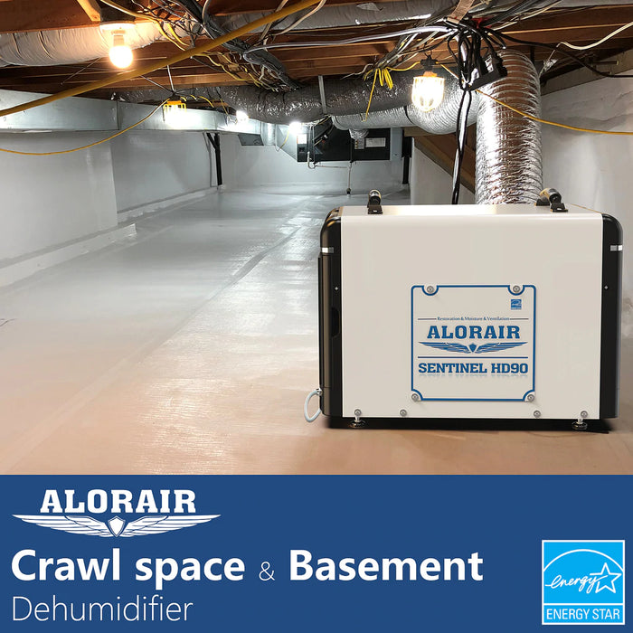 AlorAir Sentinel HD90 Energy Star Basement & Crawl Space Dehumidifier - None Condensate Pump