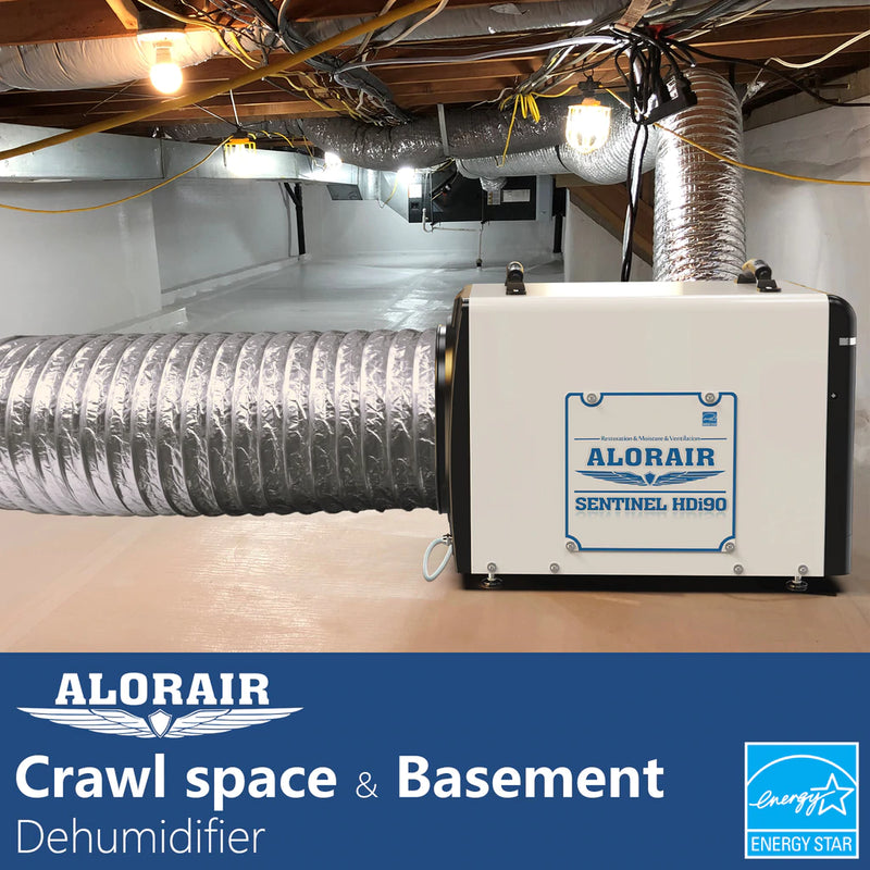 AlorAir Sentintel HDi90 Duct-able 198 PPD Basement Dehumidifier