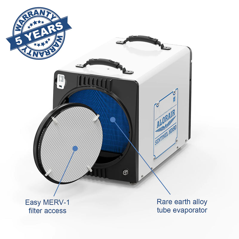 AlorAir Sentintel HDi90 Duct-able 198 PPD Basement Dehumidifier
