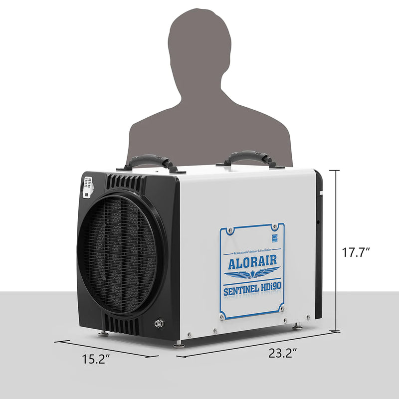 AlorAir Sentintel HDi90 Duct-able 198 PPD Basement Dehumidifier