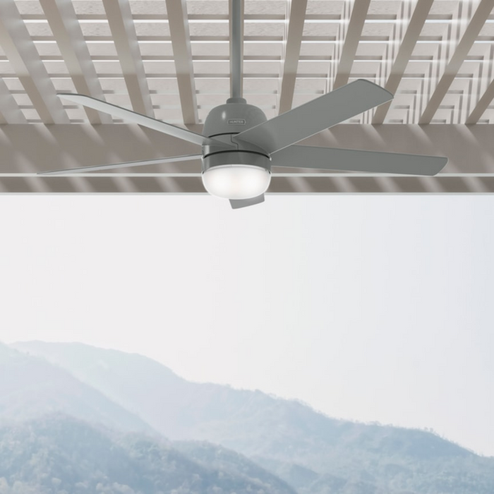 Hunter 52-inch Anorak Outdoor Quartz Grey Ceiling Fan
