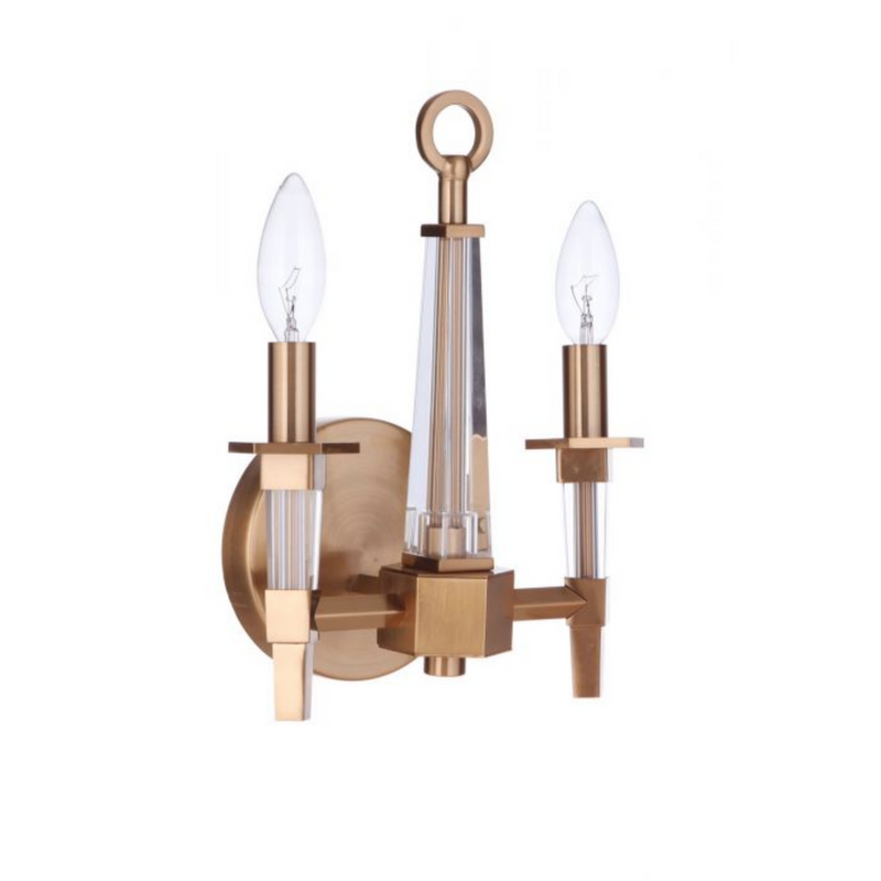 Craftmade Tarryn 2 Light Wall Sconce in Satin Brass