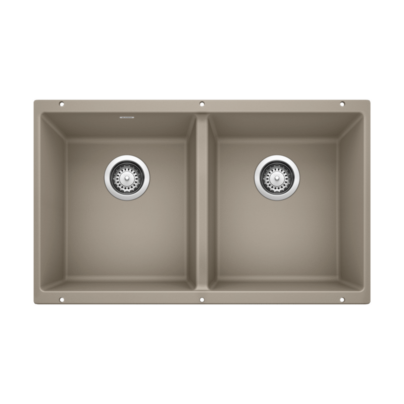 Blanco PRECIS Equal Double Bowl 29.75 in SILGRANIT Kitchen Sink
