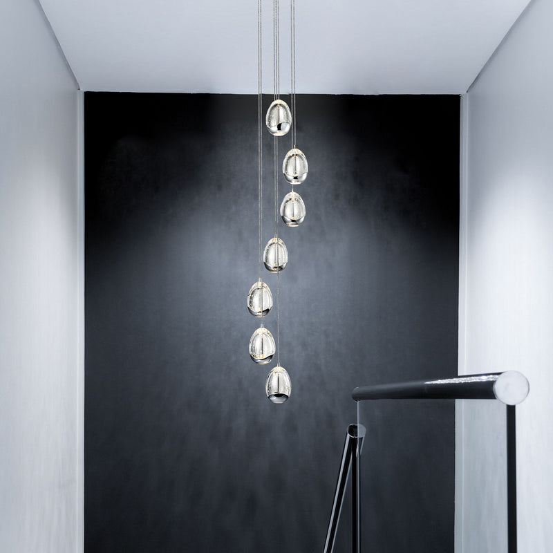 VONN Venezia 7-Light VAC3207CH Integrated LED Chandelier in Polished Chrome
