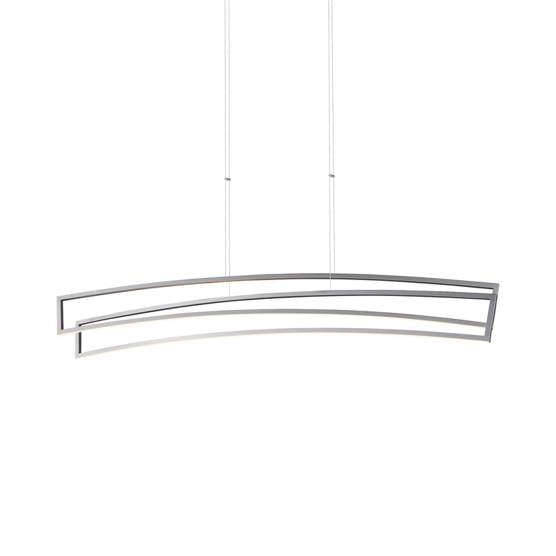 VONN Sirius 46" VMC33440AL Integrated LED Linear Chandelier in Silver