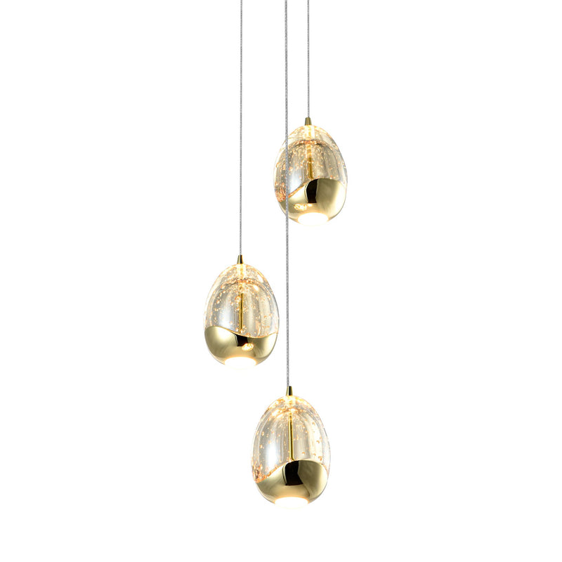 VONN Venezia 3-Light VAP2203GL Integrated LED Pendant Light - Gold