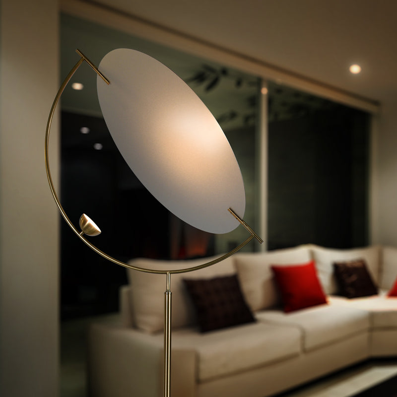 VONN Como 60" VAF5241AB Integrated LED Floor Lamp with Silver Shade
