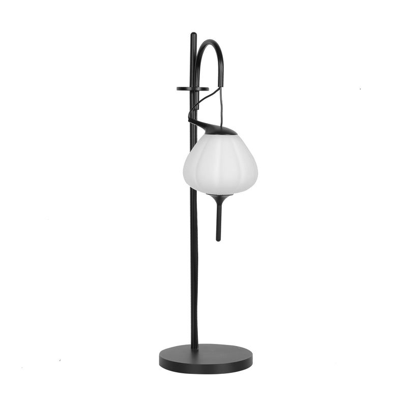 VONN Lecce 20" VAT6221BL Integrated LED Table Lamp Teardrop Shade in Black