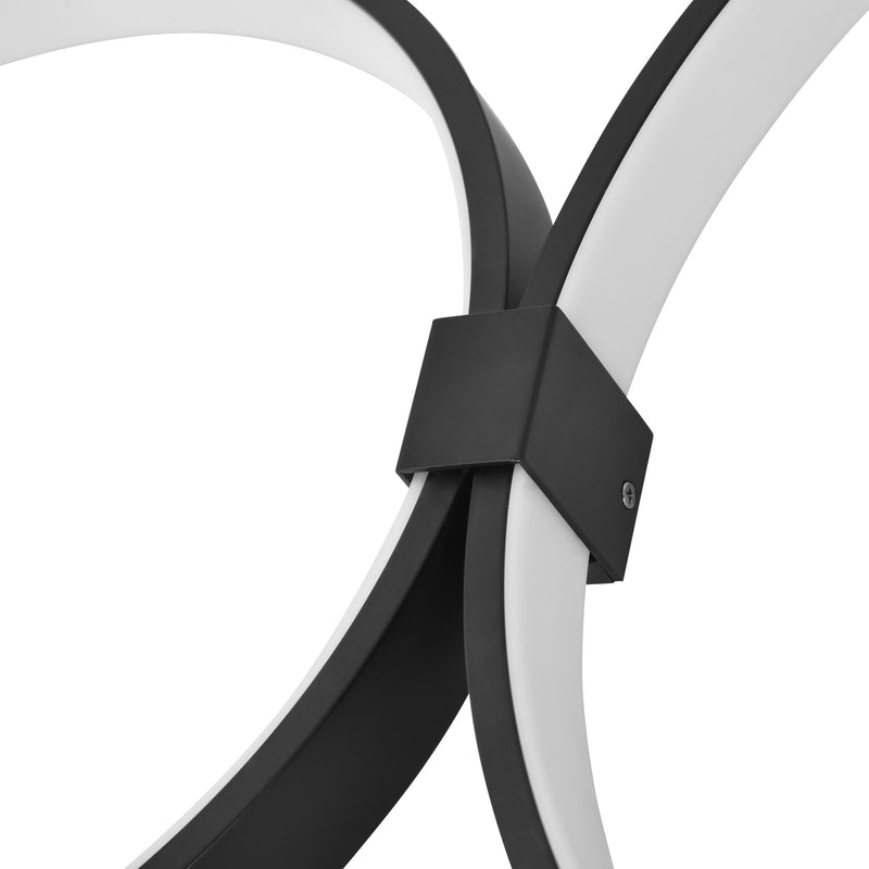 VONN Capella 43" VMCF41500BL LED Modern Multi-Ring Ceiling Light in Black