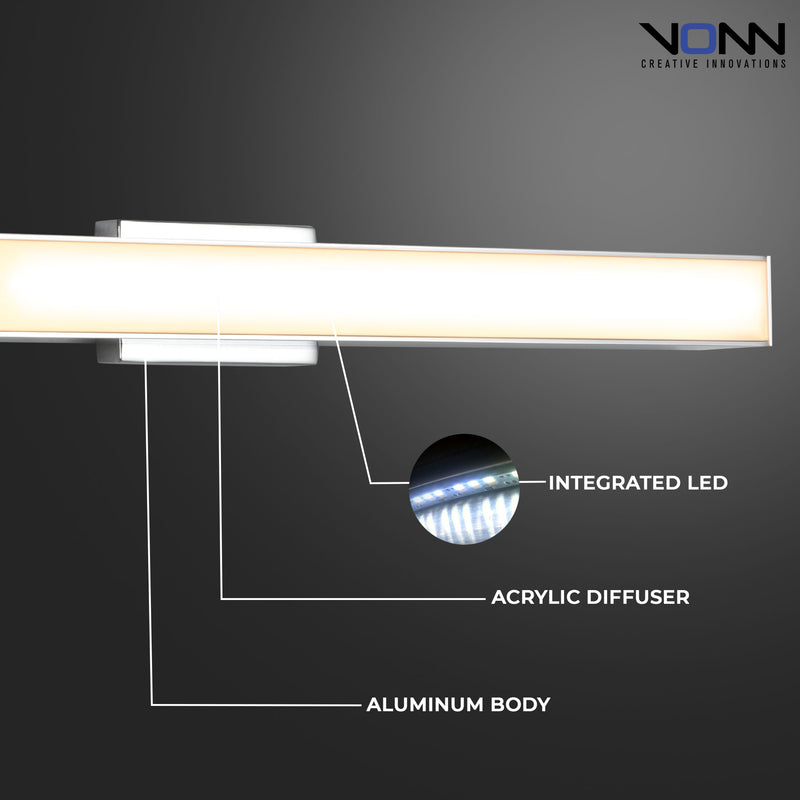 VONN Procyon VMW11024CH 24" AC LED Vanity Light in Chrome