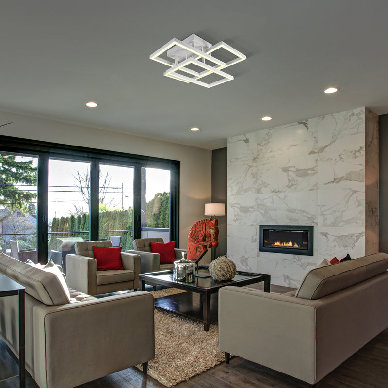 VONN Radium 28" VRCF49103WH Integrated LED Rectangular Ceiling Light in White