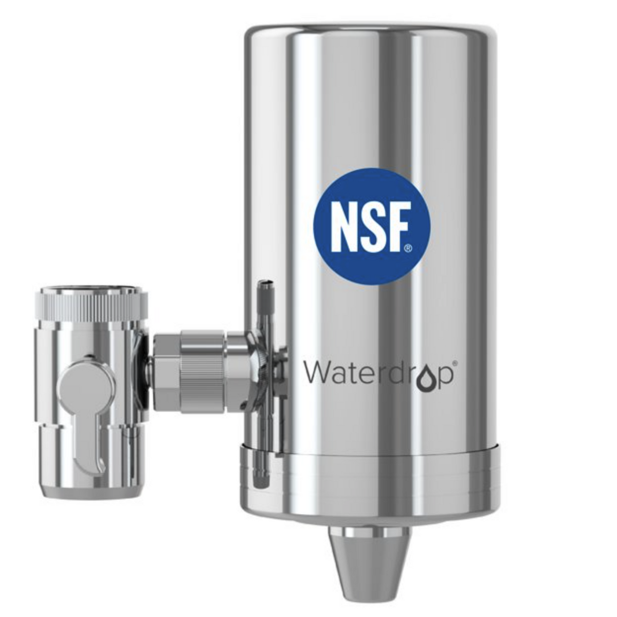 Waterdrop WD-FC-06 Stainless-Steel Faucet Water Filter, Carbon Block Water Filtration System, Tap Water Filter, Reduces Chlorine