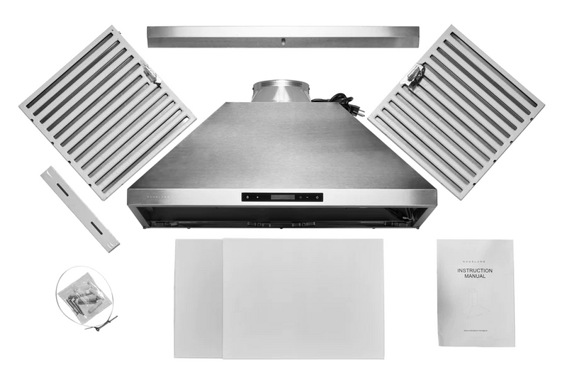 Hauslane WM-538 Chef Series 860 CFM Convertible Stainless Steel Wall-Mounted Range Hood
