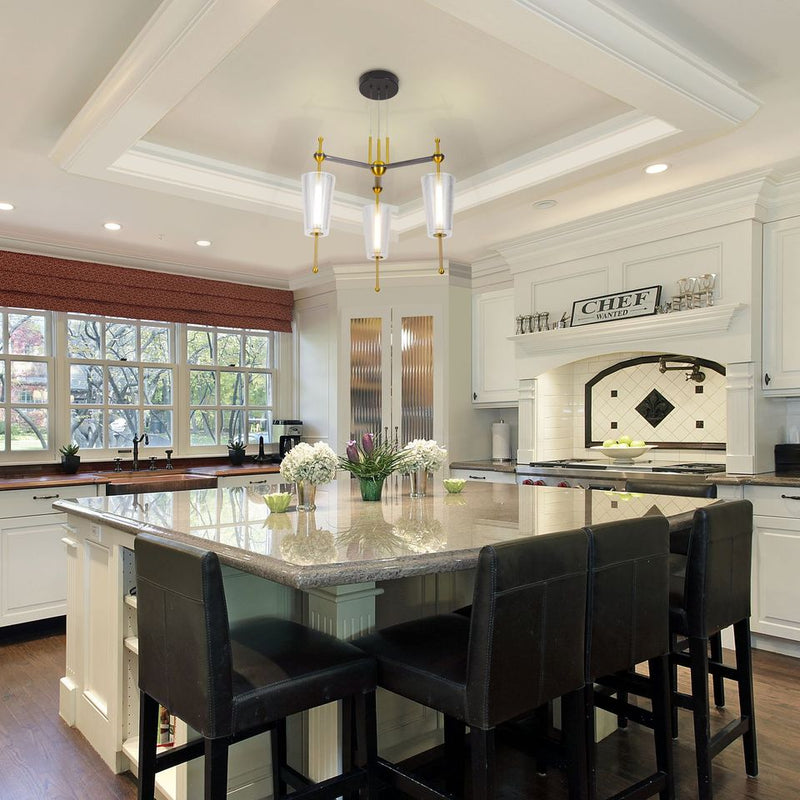 VONN Artisan Toscana VAP2103AB Integrated LED 3 Light Linear Pendant Light