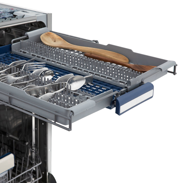 ZLINE Autograph Edition 18” Compact 3rd Rack Top Control Dishwasher in Black Stainless Steel 51dBa