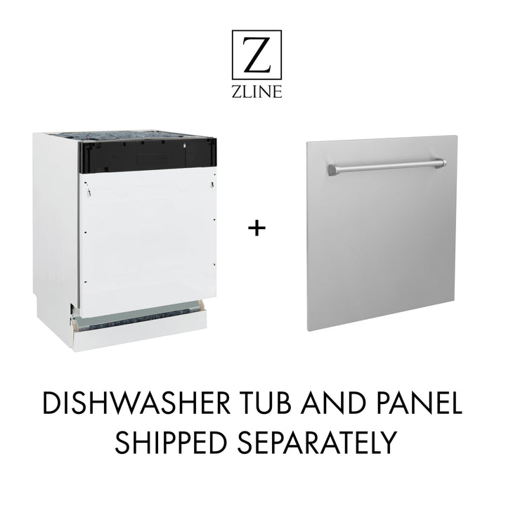 ZLINE Autograph Edition 18” Compact 3rd Rack Top Control Dishwasher in Black Stainless Steel 51dBa