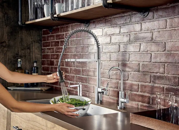Moen Sleek Spot Resist Stainless One-Handle Pre-Rinse Spring Pulldown Kitchen Faucet
