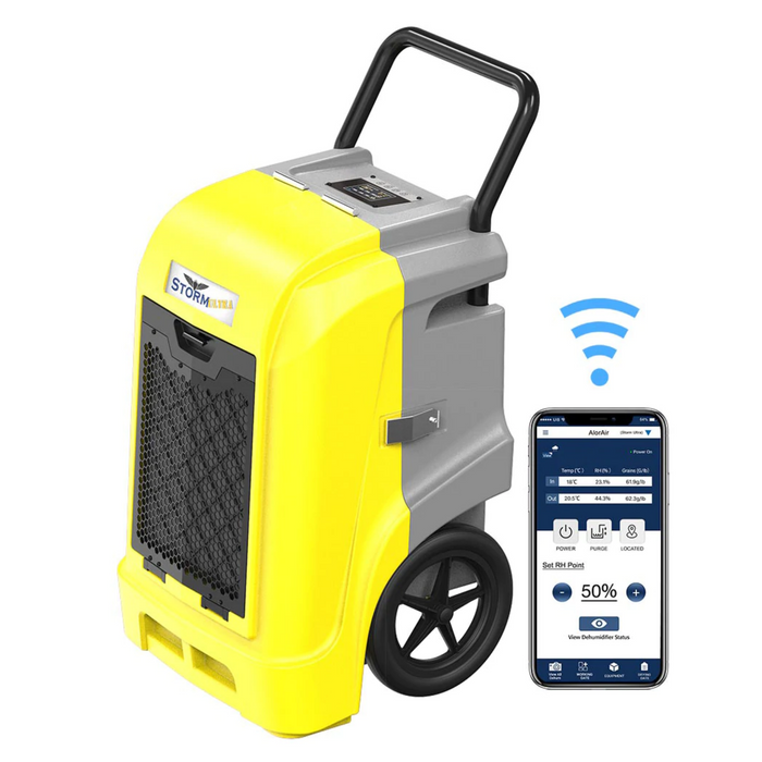 ALORAIR Smart WiFi Storm Ultra Industrial Commercial Dehumidifier with Hose, 90 PPD
