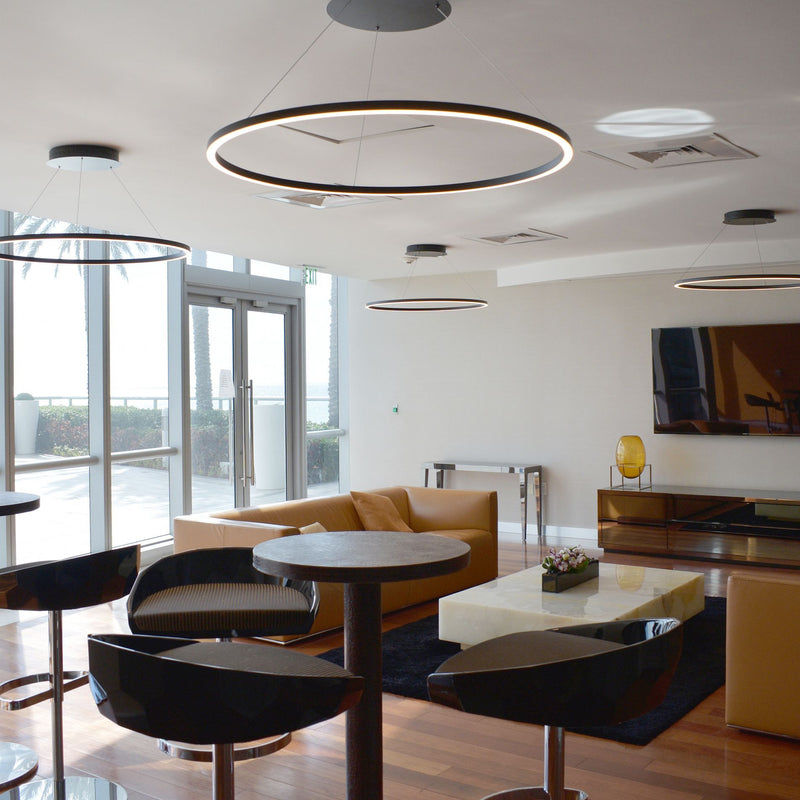 VONN Tania 39" VMC34911AL Modern Circular LED Chandelier in Silver