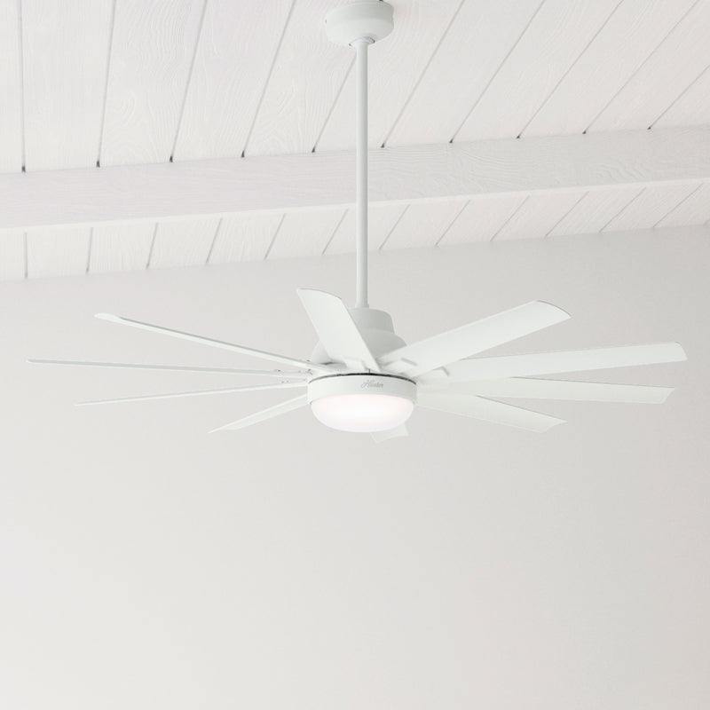 Hunter Overton 60-inch Outdoor Ceiling Fan in White