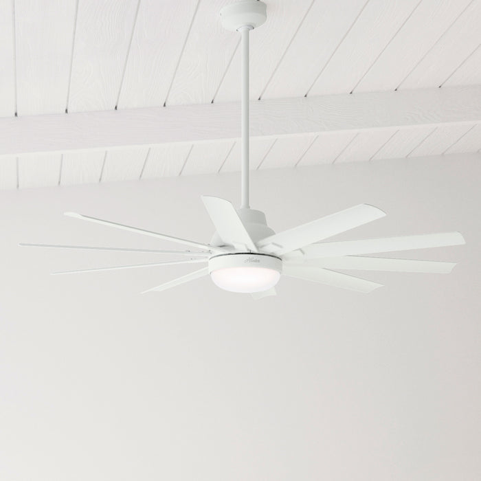 Hunter Overton 60-inch Outdoor Ceiling Fan in White