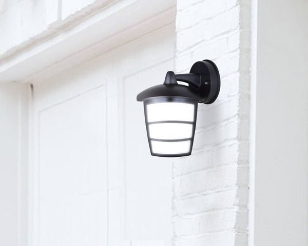 Canarm Polycarbonate Matte Black BRWL-POR12T-N-BK LED Outdoor Sconce