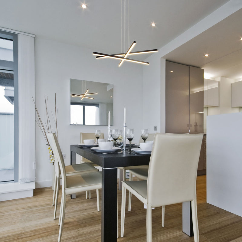 VONN Sirius 40" VMP25030BL Integrated LED Pendant Light in Black