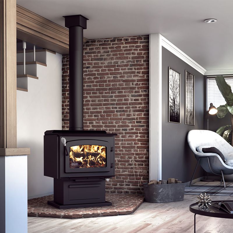 Drolet Escape 1800 Wood Burning Stove With Black Door DB03102