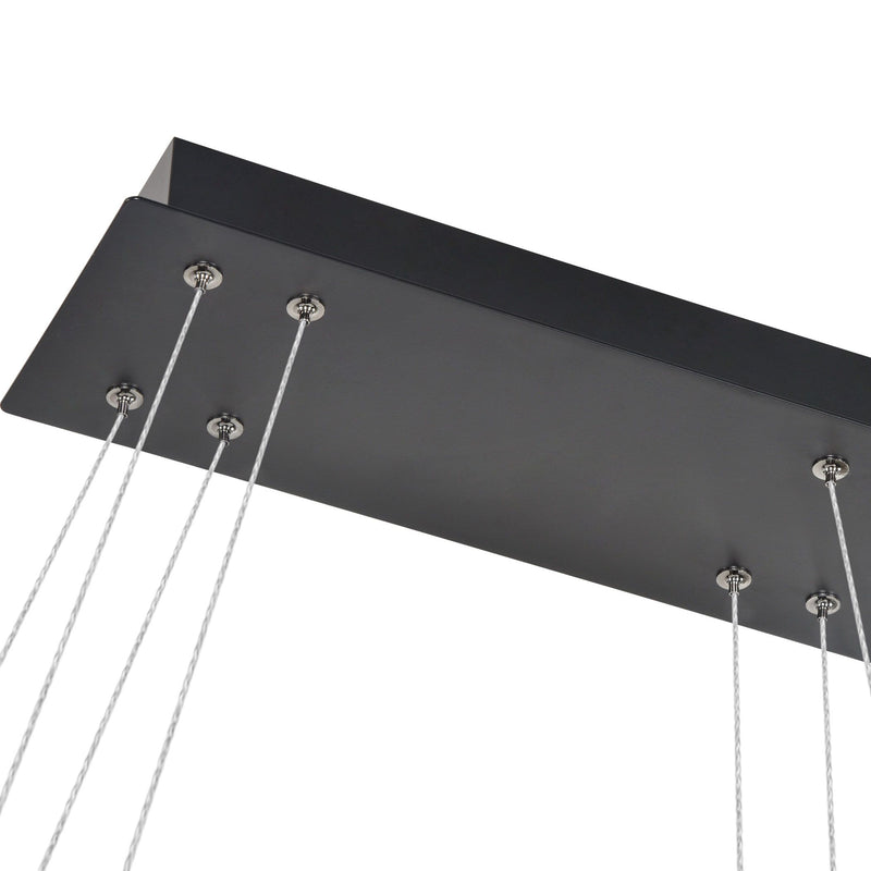 VONN Atria Duo 29" VMC31710BL Modern Two-Tier LED Chandelier with Adjustable Suspension in Black