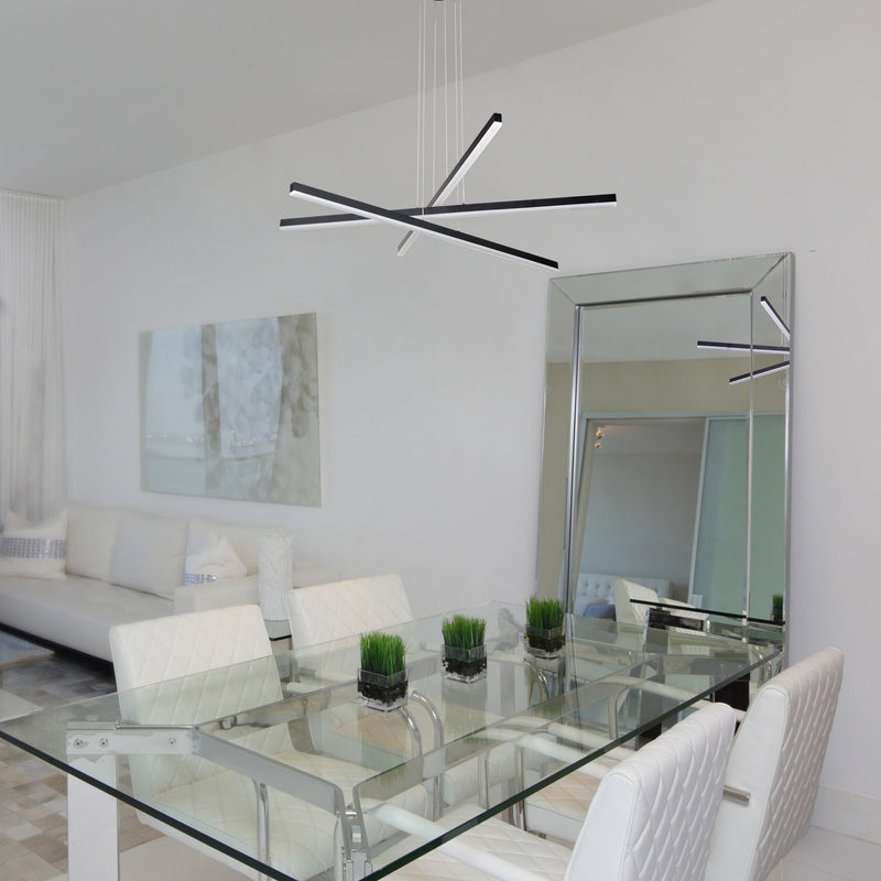VONN Sirius 40" VMP25030BL Integrated LED Pendant Light in Black