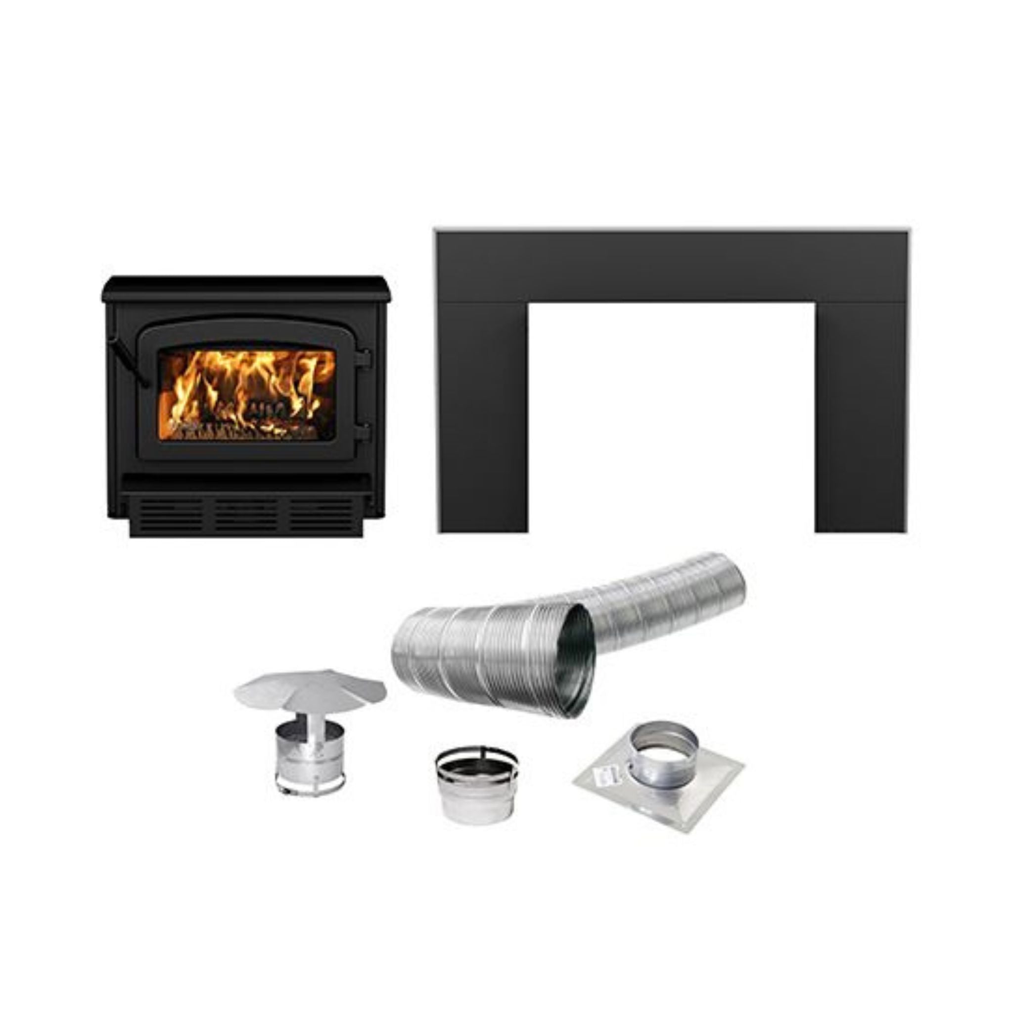Drolet Escape 1800-I Wood Stove Insert Trio (25ft) DB03127K — Rise