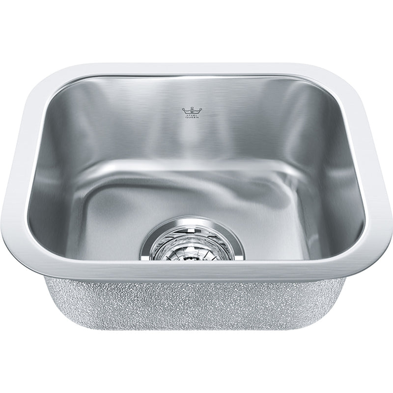 Kindred Steel Queen Collection Bar Undermount Single Bowl Stainless Steel Kitchen Sink QSU1113-6