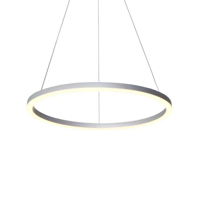 VONN Tania 24" VMC31640AL Modern Circular LED Chandelier with Adjustable Suspension in Silver