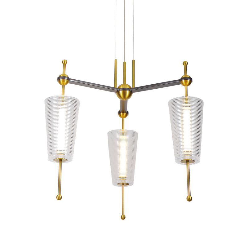 VONN Artisan Toscana VAP2103AB Integrated LED 3 Light Linear Pendant Light