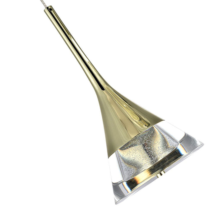 VONN Amalfi 5-Light VAC3215GL Integrated LED Chandelier with Cone Shades in Gold