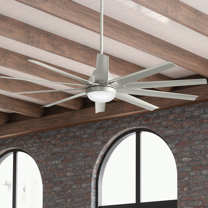 Hunter Overton 72-inch Outdoor Brushed Nickel/Chrome Ceiling Fan