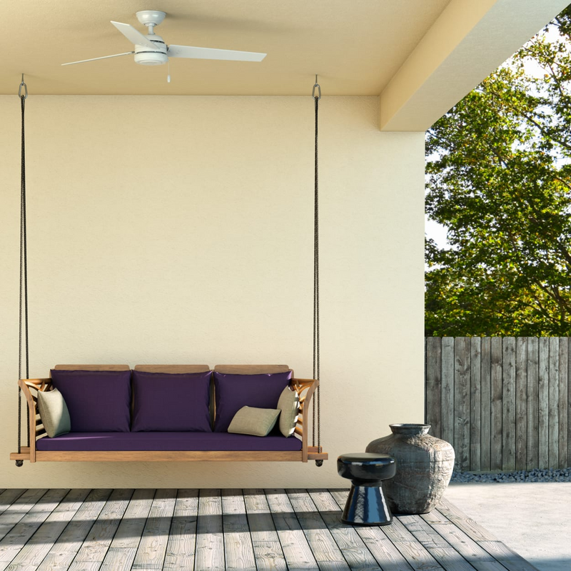 Hunter 44-Inch Cassius Fresh White Outdoor Ceiling Fan