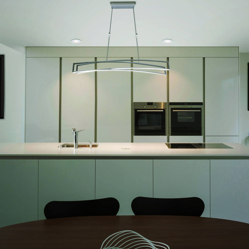 VONN Sirius 46" VMC33440AL Integrated LED Linear Chandelier in Silver