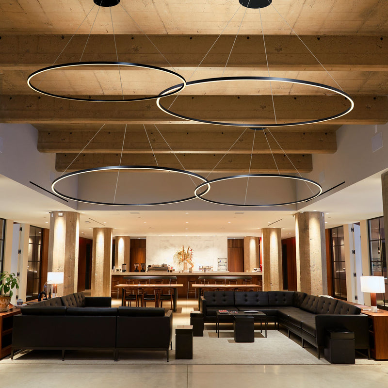 VONN Tania 60" VMC34960BL Modern Circular LED Chandelier in Black