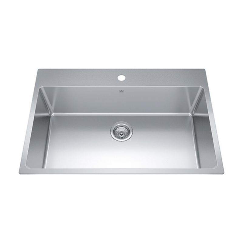 Kindred Brookmore  33" Drop In 1-Hole Single Bowl Stainless Steel Kitchen Sink BSL2233-9-1N