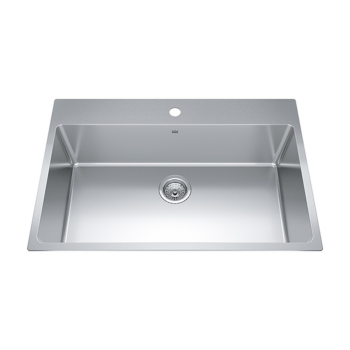 Kindred Brookmore  33" Drop In 1-Hole Single Bowl Stainless Steel Kitchen Sink BSL2233-9-1N
