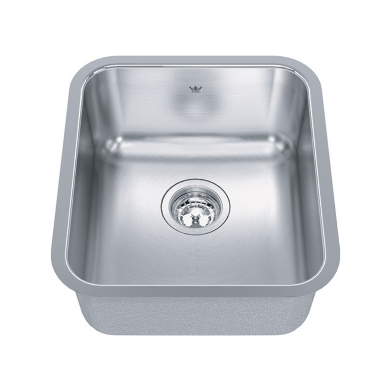 Kindred Steel Queen 16" Undermount Single Bowl Bar/Prep Sink QSUA1816-8N